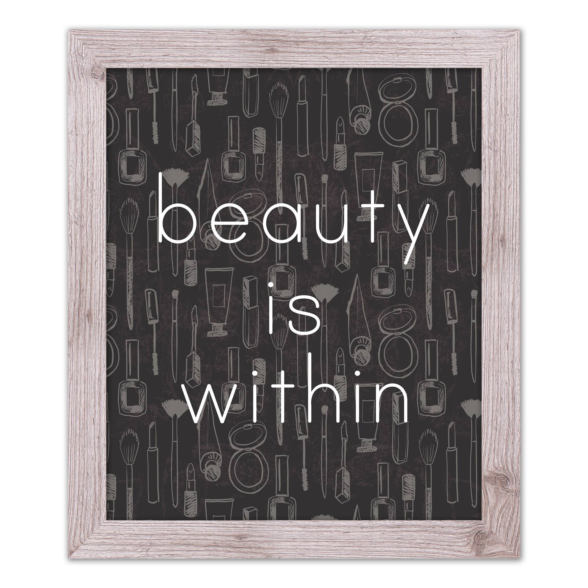 Beauty is Within Print in White Frame